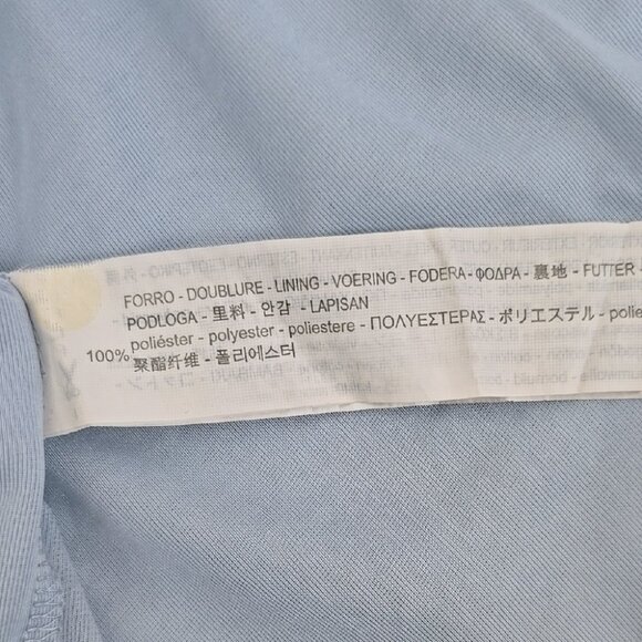 ZARA Basic Women's Light Blue Embroidered Lace Pencil Skirt Back Slit Size M - Picture 9 of 15